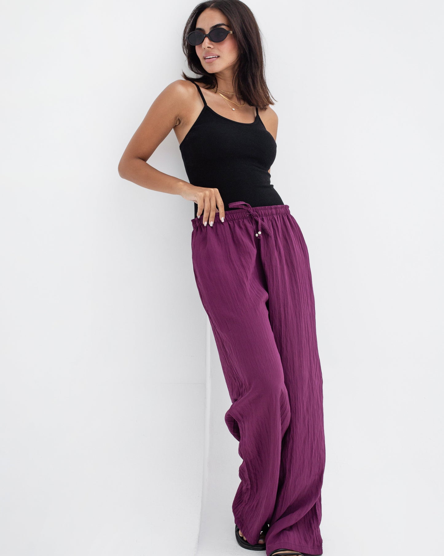 Wrinkled Women's Trousers