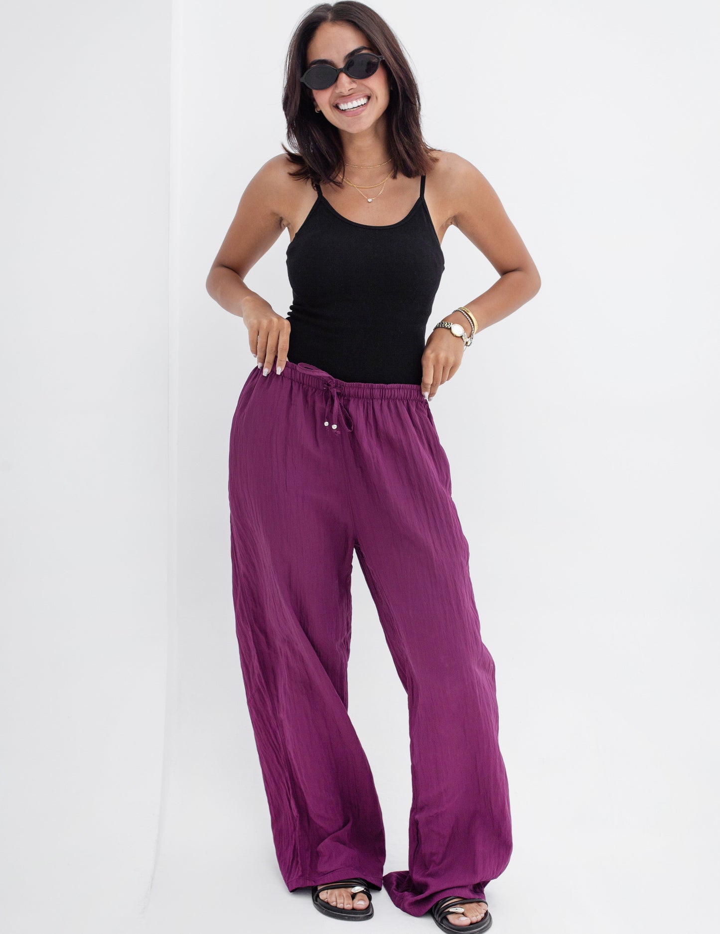 Wrinkled Women's Trousers