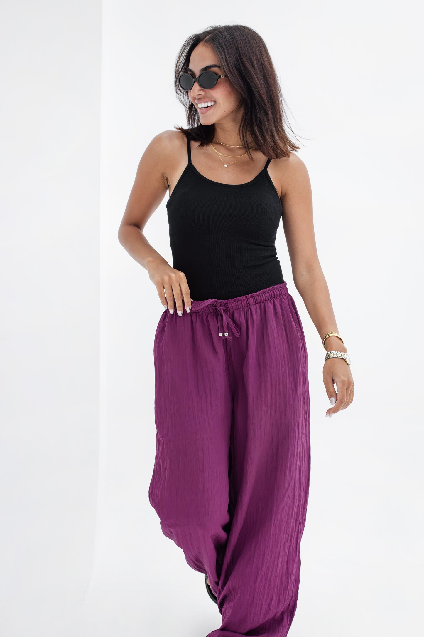 Wrinkled Women's Trousers