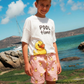 Happy Duck Printed Swimsuit