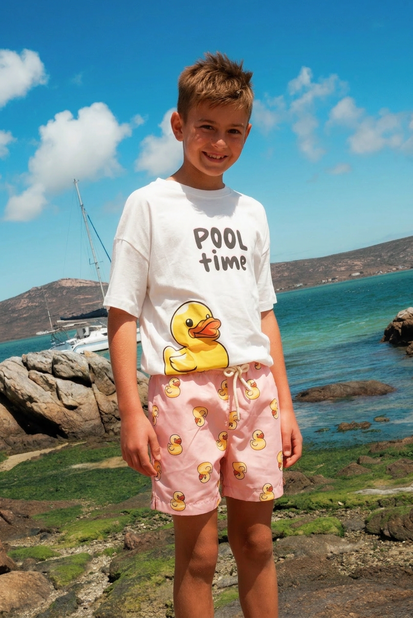 مايوه مطبوع البطة السعيدة