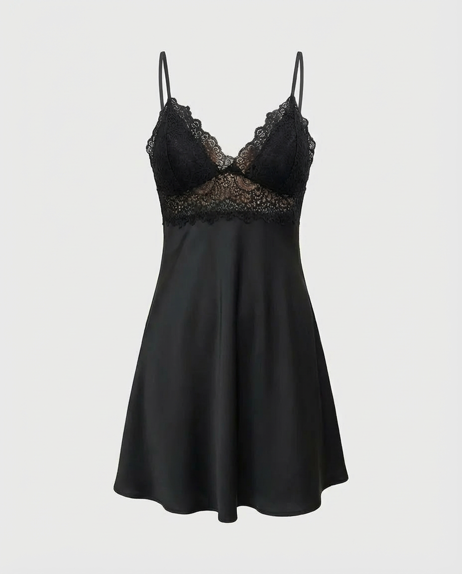 BD قميص نوم حريمى قصير حمالة مفتوح من الضهر V