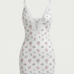 Y Une Rose de Chemise de Sommeil Imprimée