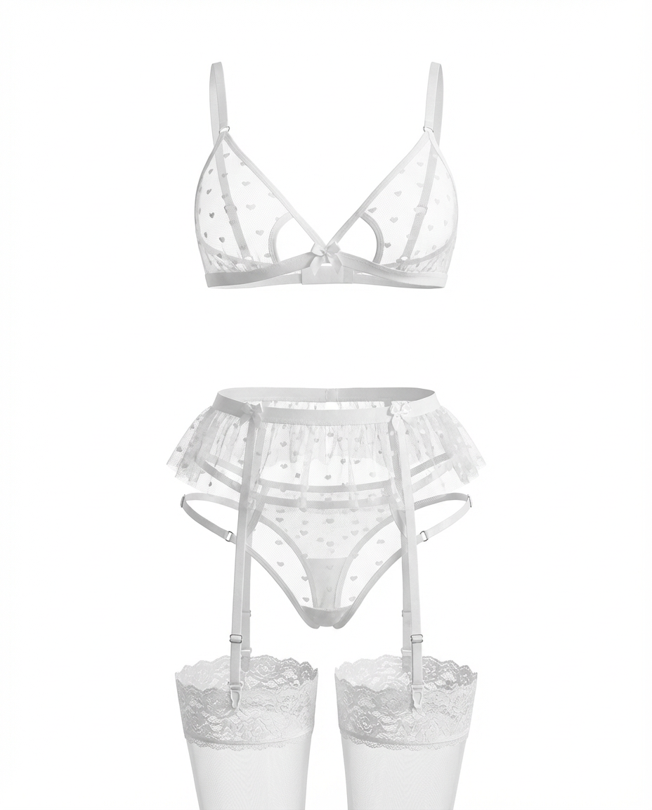 YYEnsemble of lingerie, bikini pieces and dentures