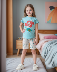 Make a splash Girls' half-sleeved pajamas and cotton shorts