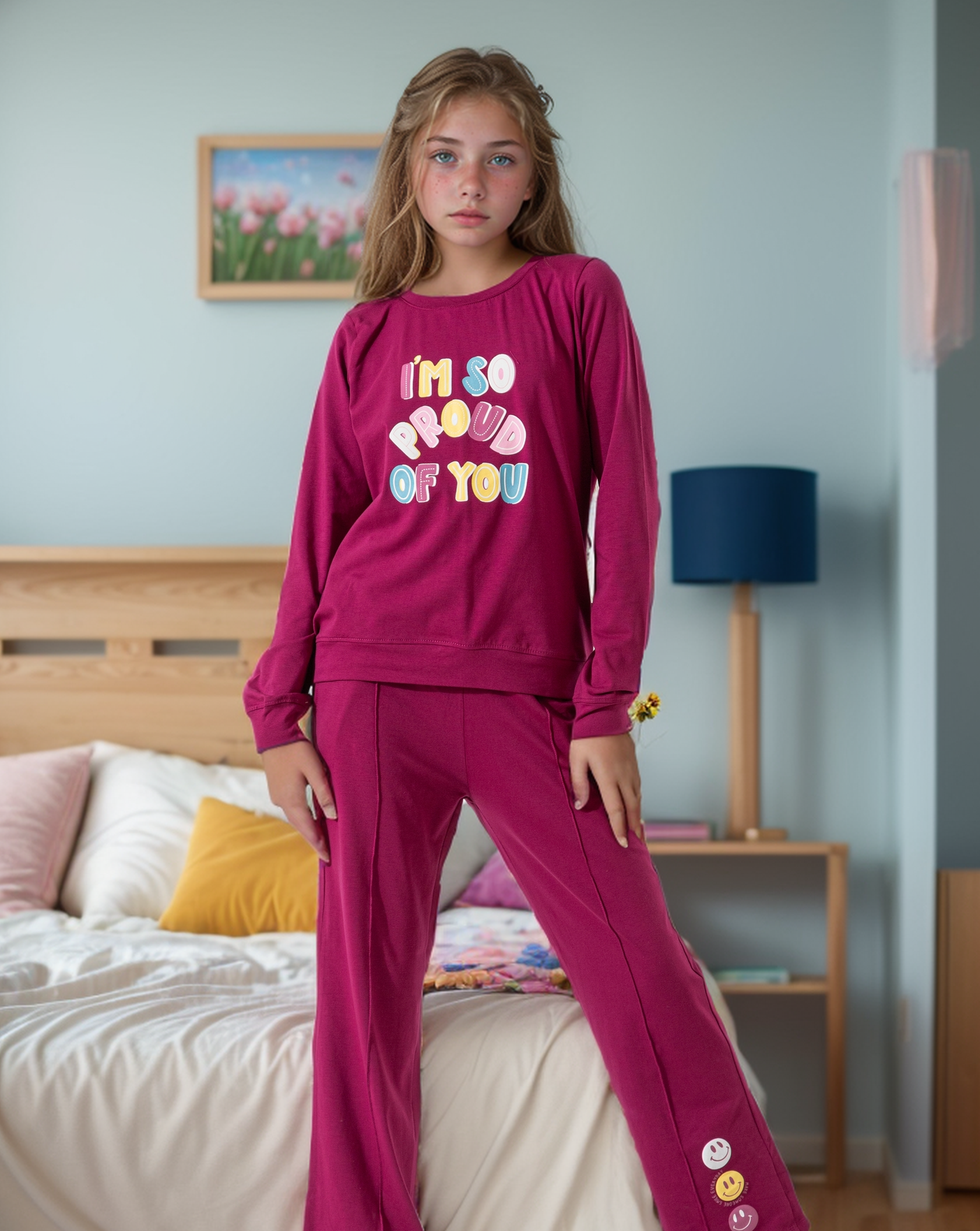 iam so proud of you بيجاما بناتي كم طويل وبنطلون