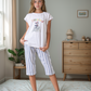 DisneyLand Girls' half-sleeved pajamas and long cotton shorts
