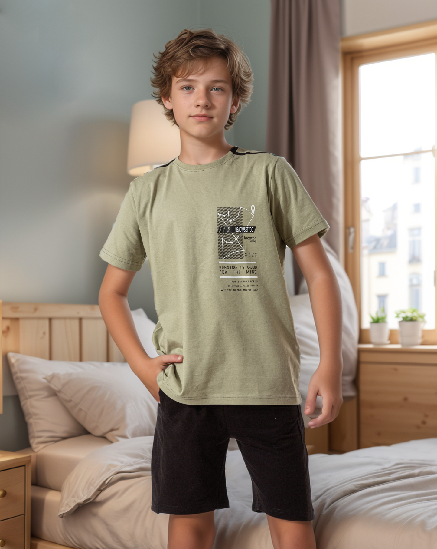 Racing بيجاما أولادي نُص كُم