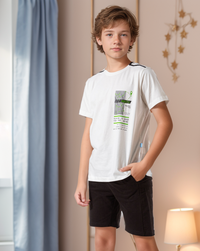 Racing half sleeve pajamas for boys