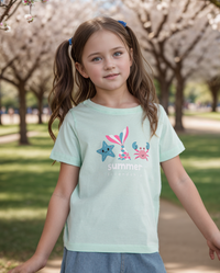 Mermaid تيشرت نص كم بناتي