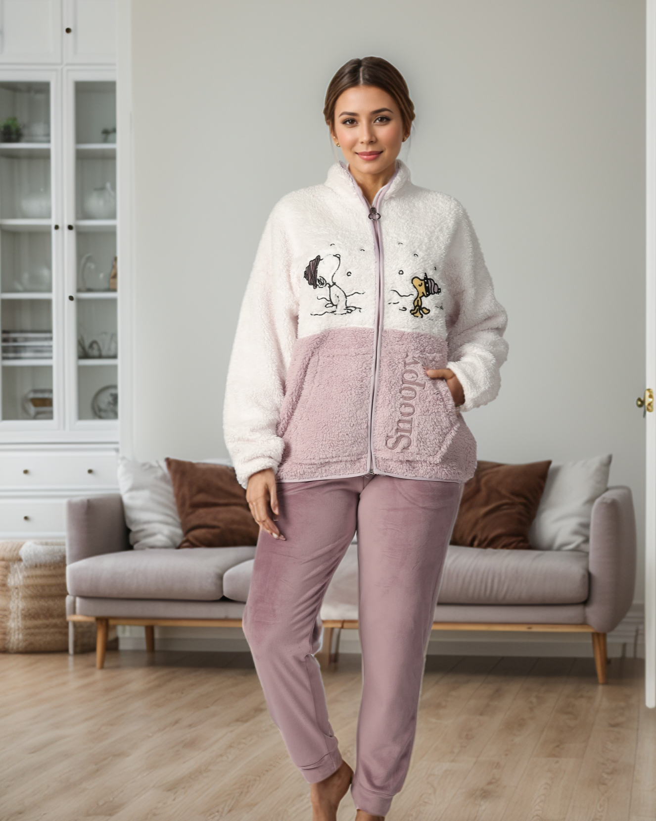 snoopy بيجاما حريمي بكم