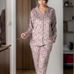 Women's pajamas with patterned buttons
