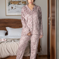 Women's pajamas with patterned buttons