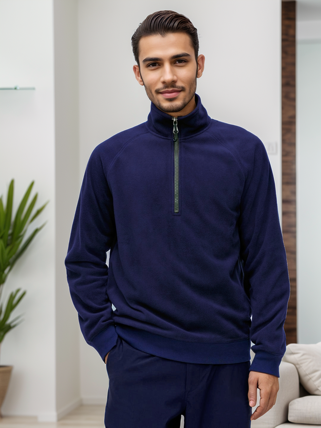 Next Level بيجاما رجالي توب بولار بكم طويل و بنطلون ملتون