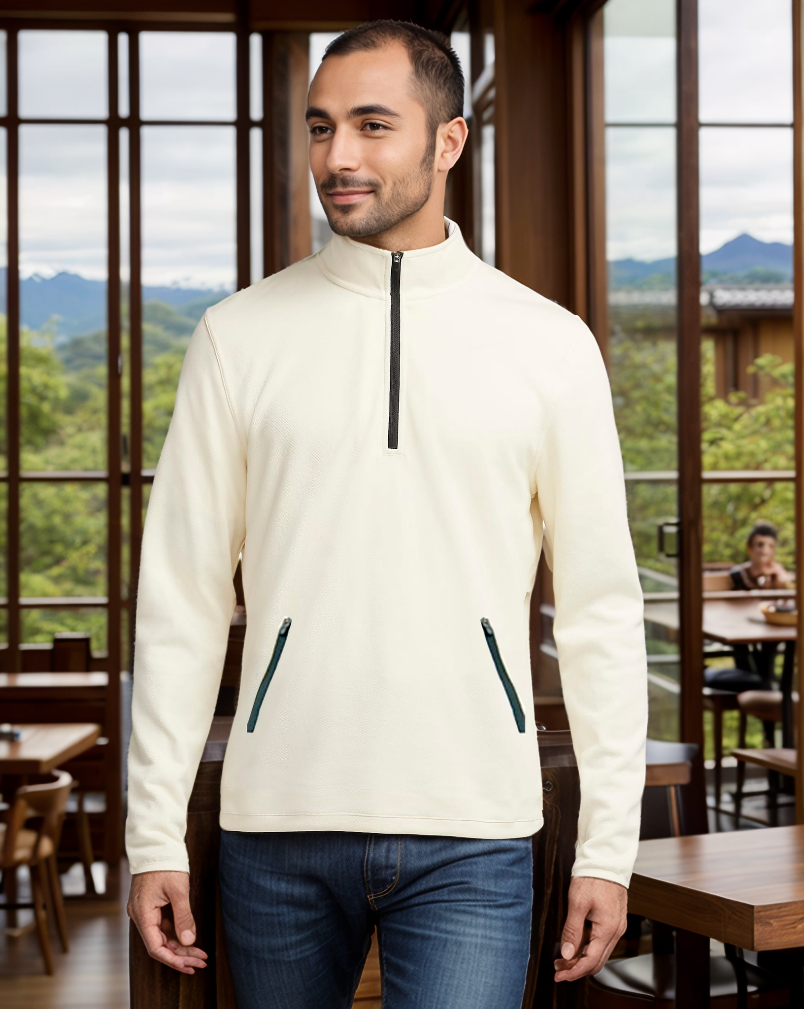 Half Zipper Jacket جاكت كُم طويل