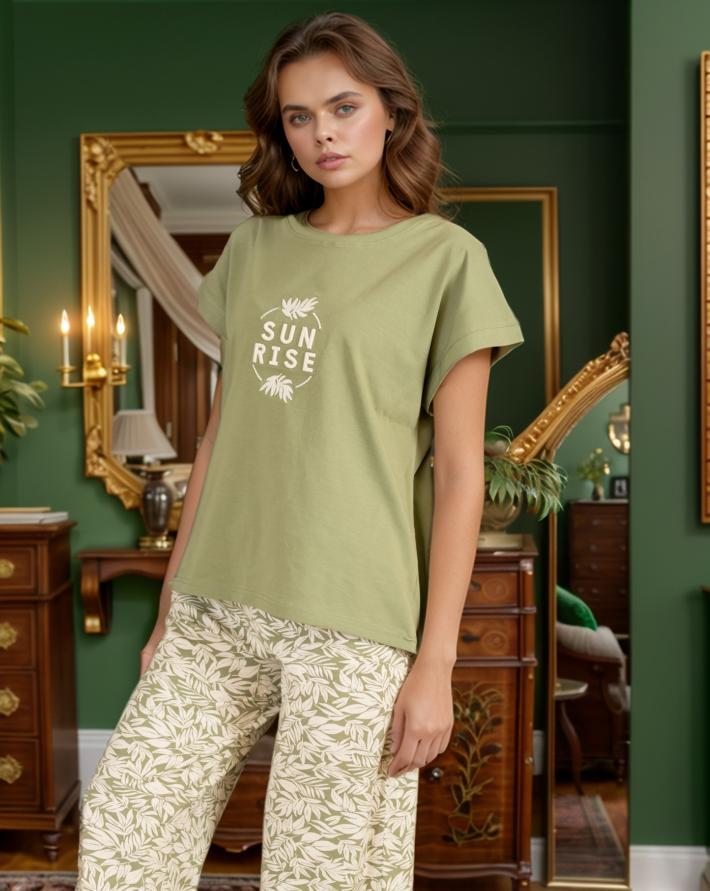 Sun rise بيجاما حريمي جابونيز و برموده