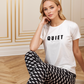 Quieet, women's pajamas, text, how many and trousers
