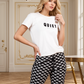 Quieet, women's pajamas, text, how many and trousers