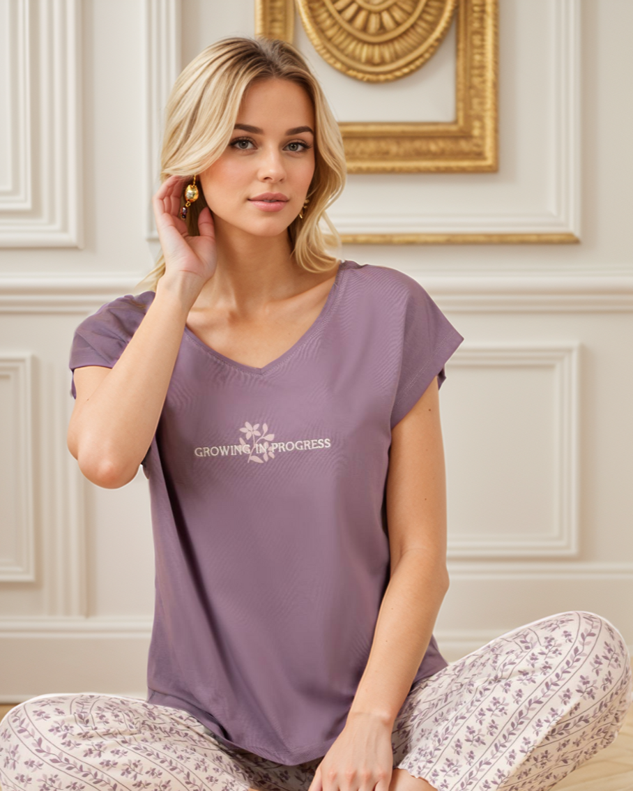 Growing in Progress Women's Pajamas Cut and Boards
