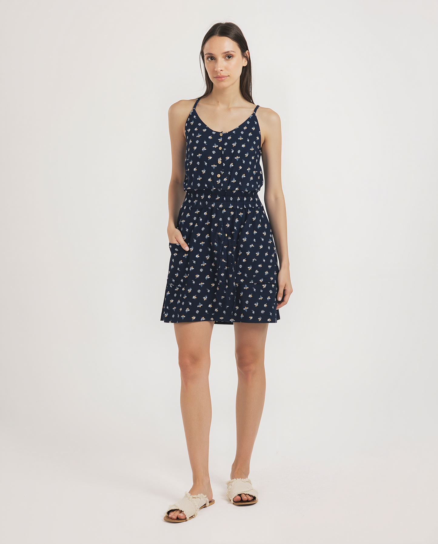 Flower Queen سالوبيت حريمي قصير مطبوع فسكوز ليكرا