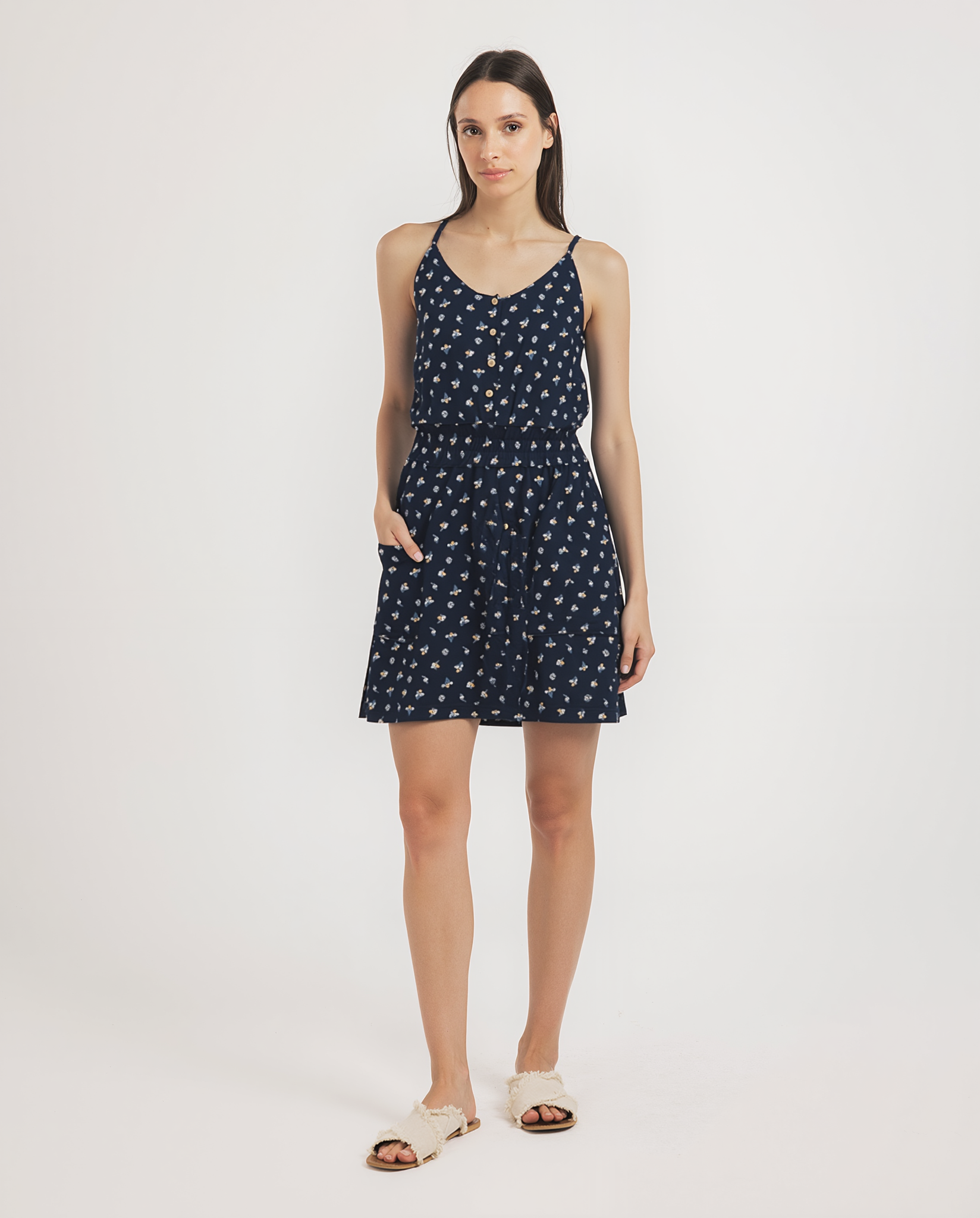 Flower Queen سالوبيت حريمي قصير مطبوع فسكوز ليكرا