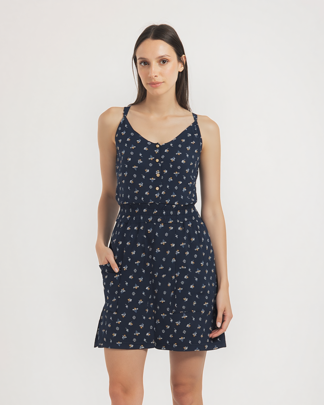 Flower Queen سالوبيت حريمي قصير مطبوع فسكوز ليكرا