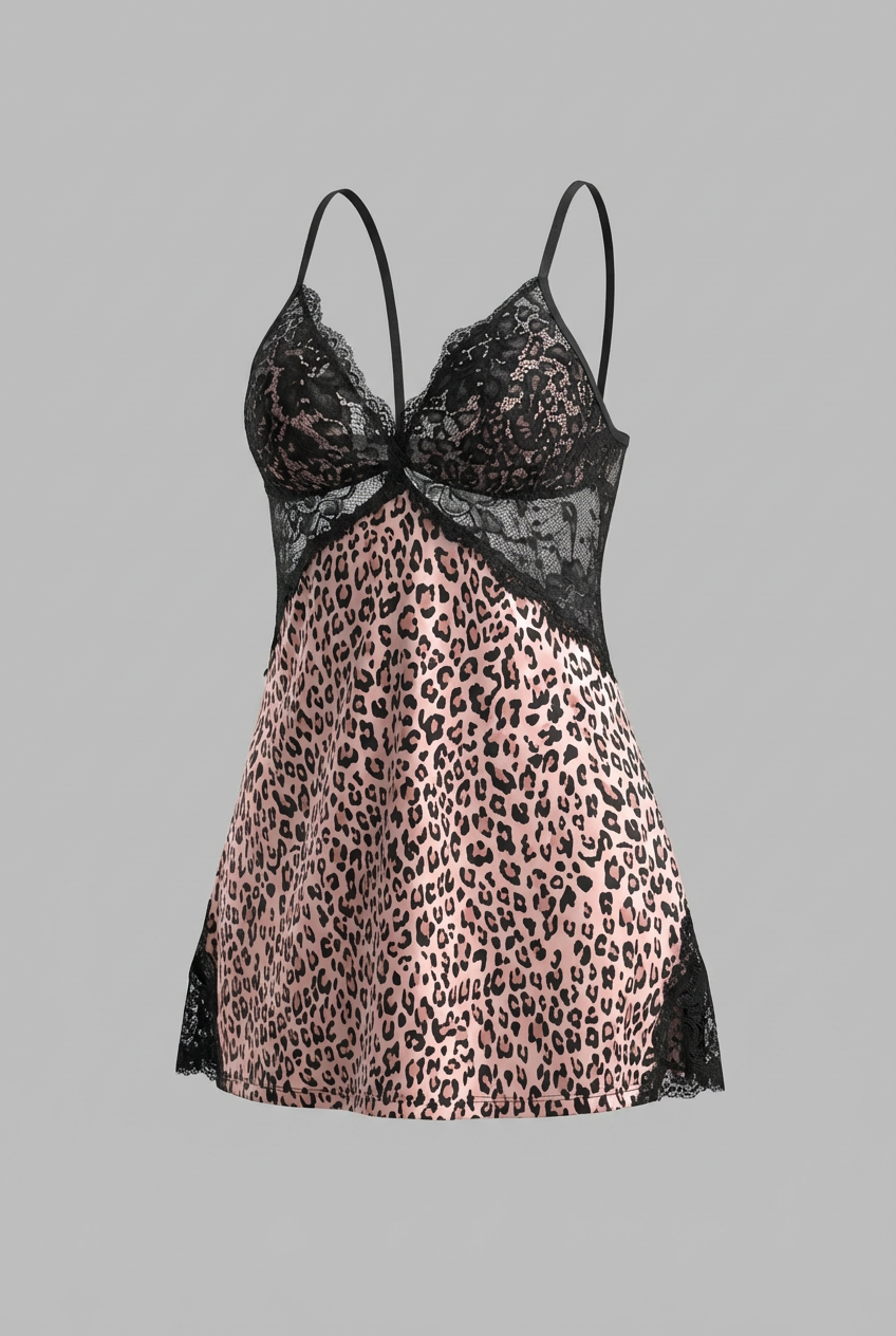 BD طقم لانجيري حمالة منقوش