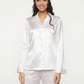 Women's classic satin pajamas with buttons