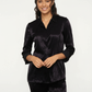 Women's classic satin pajamas with buttons