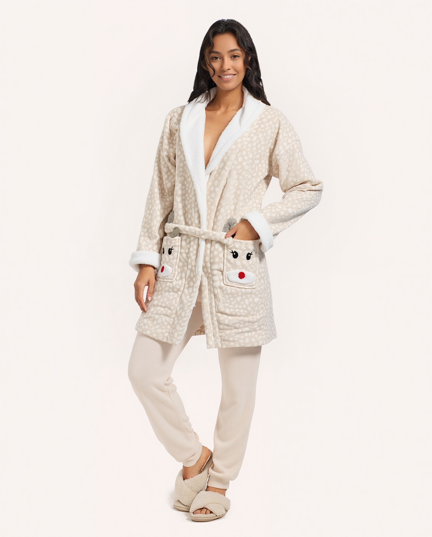 Reindeer روب حريمى بكابيشو