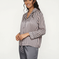 Women's striped pajamas, trouser length