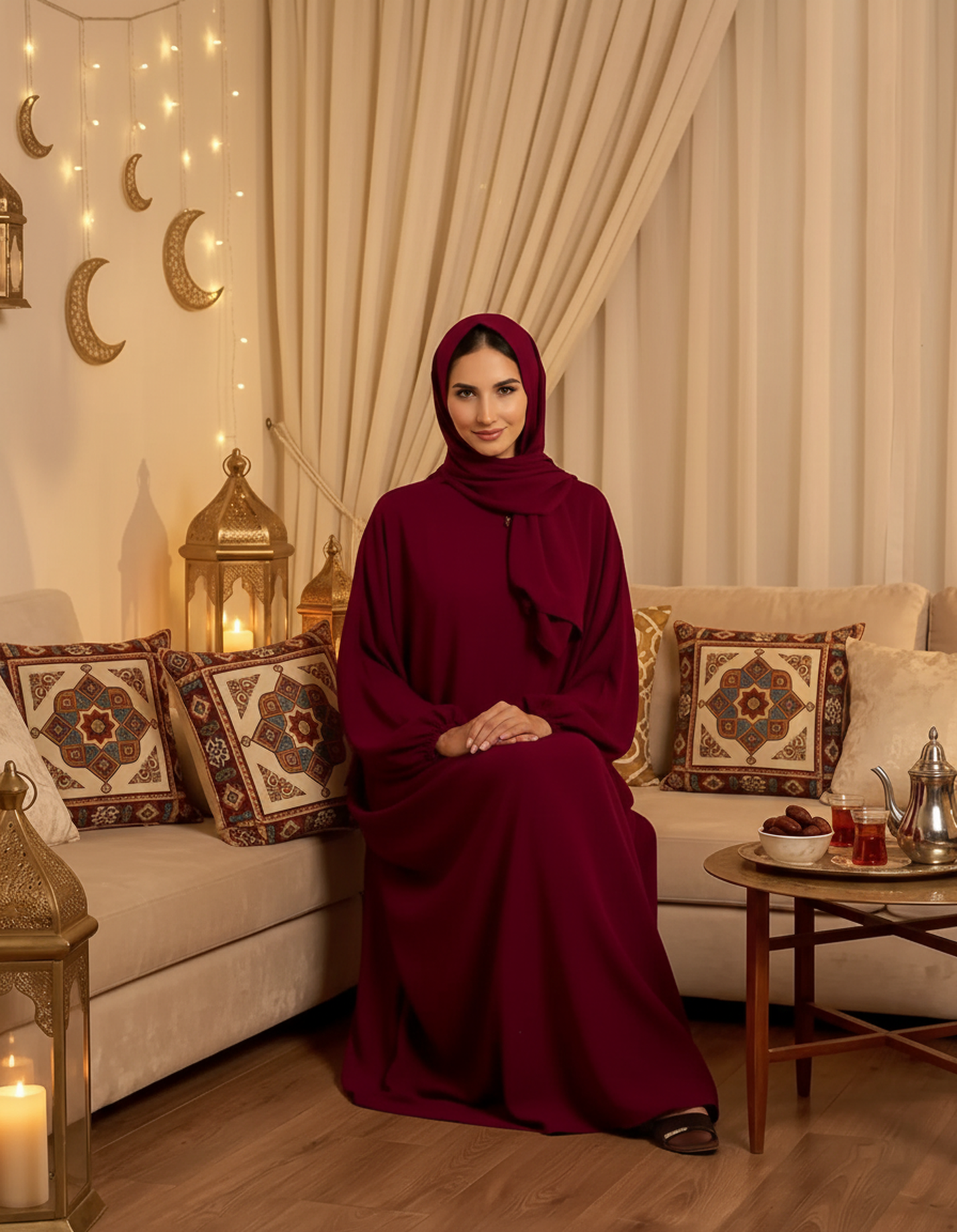 004 Women's Plain Viscose Abaya