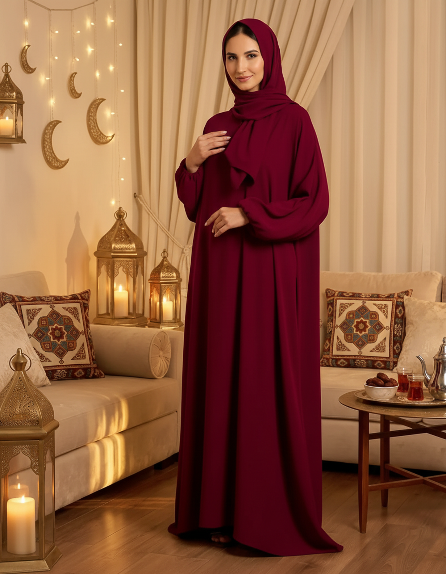 004 Women's Plain Viscose Abaya