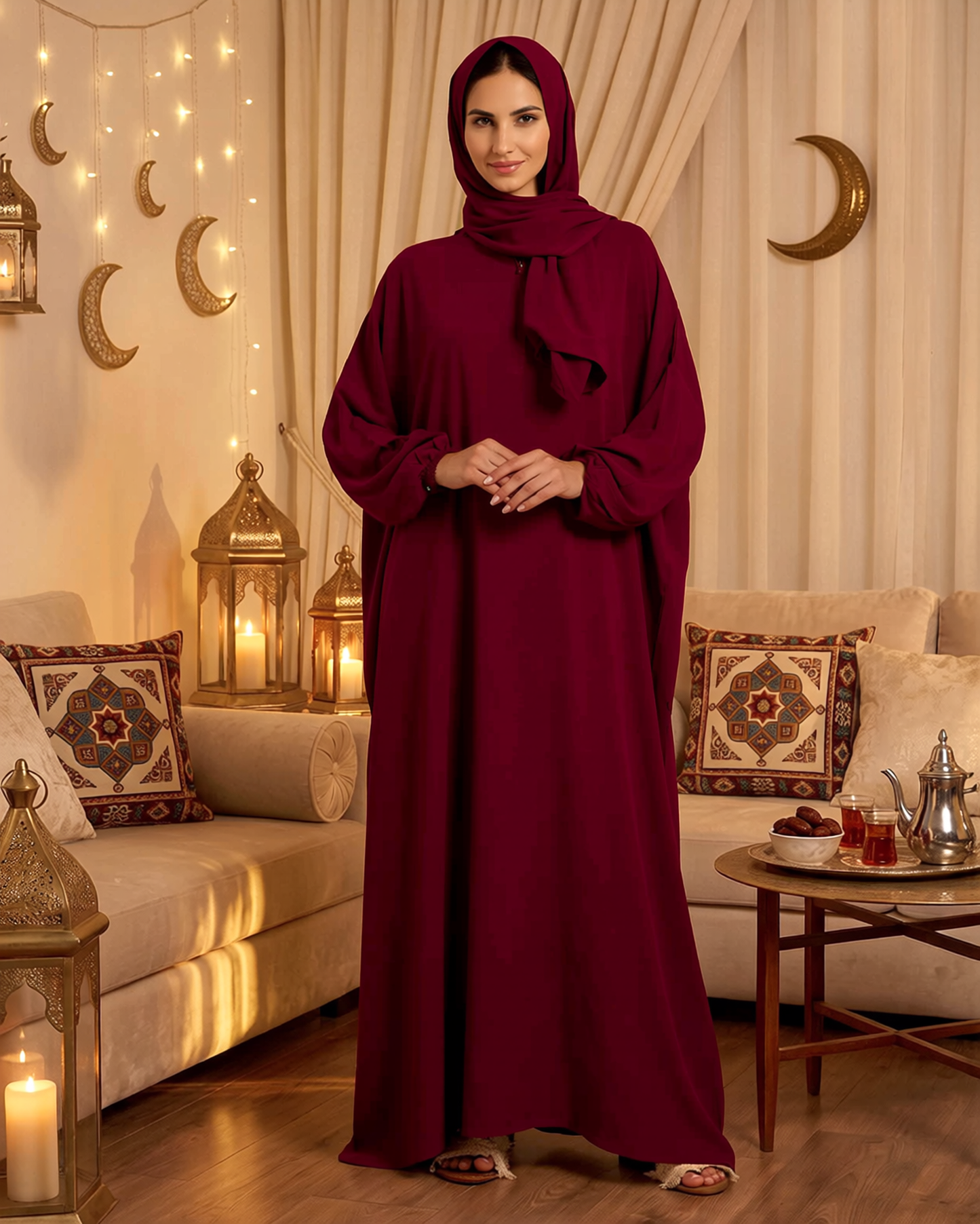 004 Women's Plain Viscose Abaya