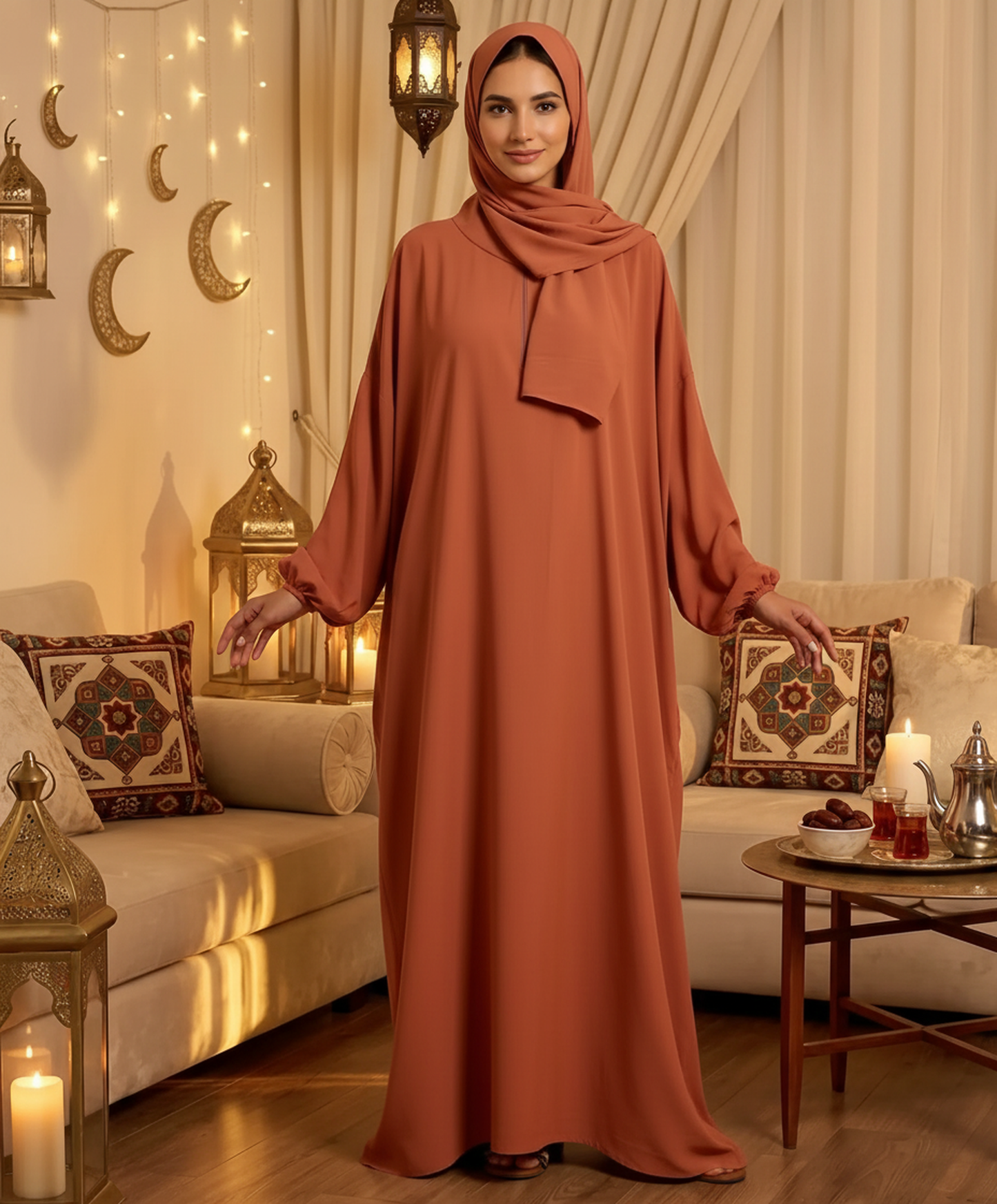 004 Women's Plain Viscose Abaya