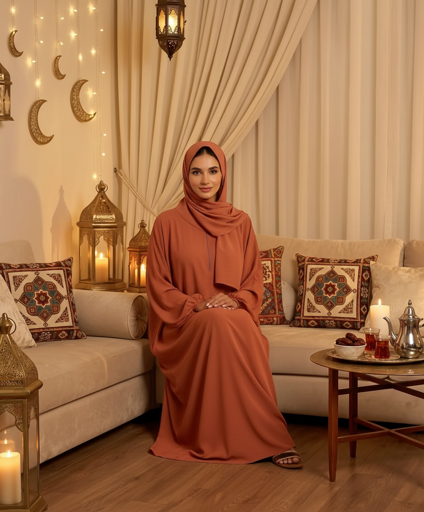 004 Women's Plain Viscose Abaya