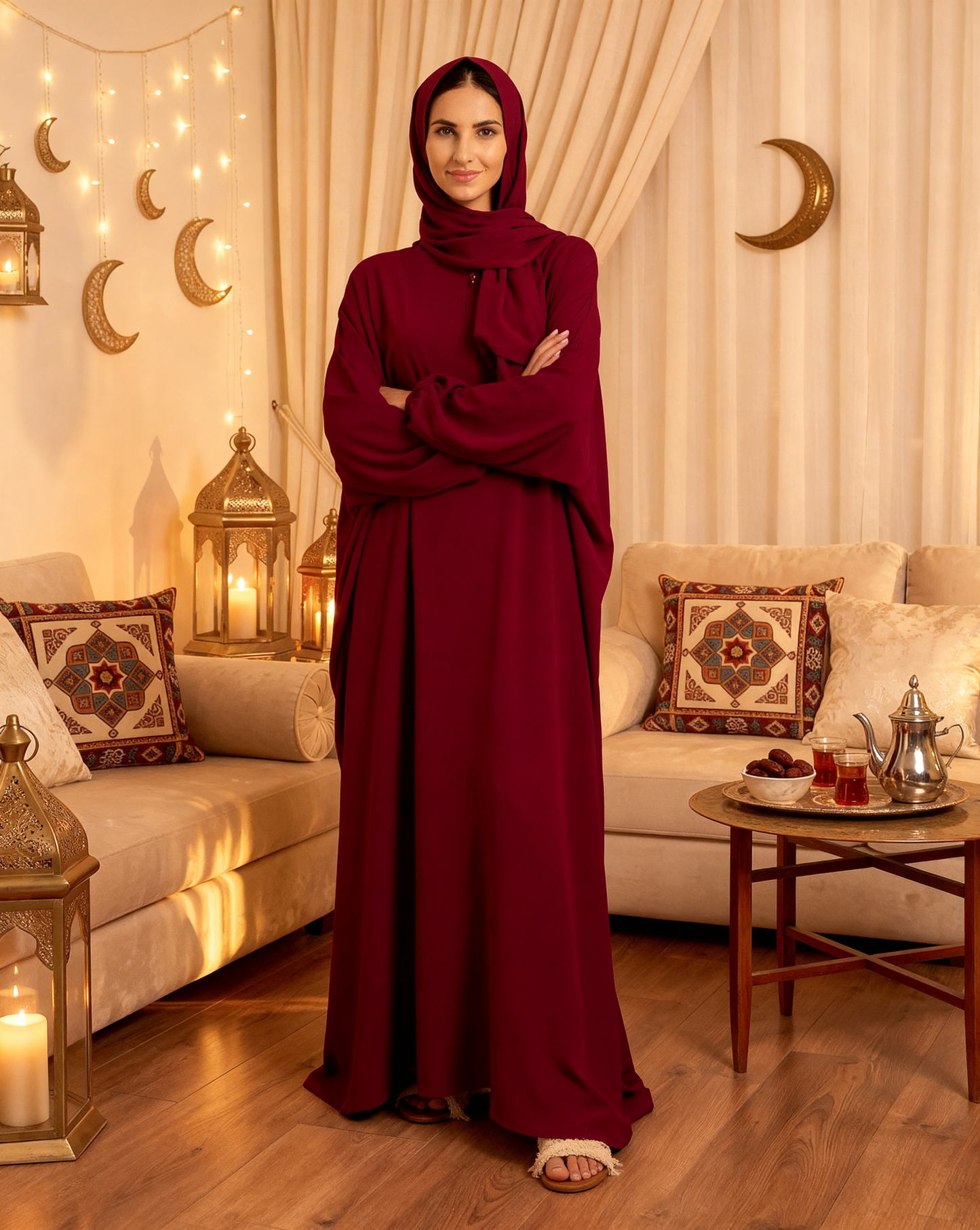 004 Women's Plain Viscose Abaya