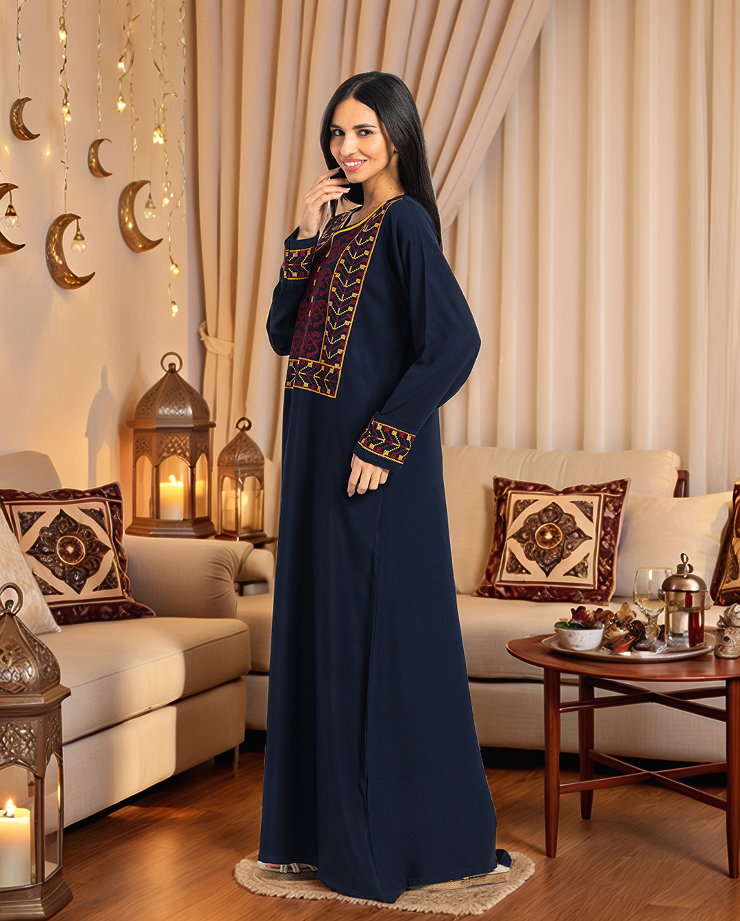 2 Plain Embroidered Viscose Shirts with Sleeves