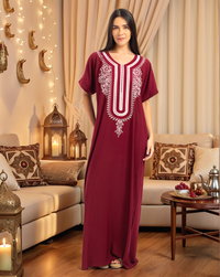 قميص داكرون نص كم مطرز 5