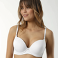 Women's bra full push-up cap with patterned lace