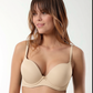 Women's bra full push-up cap with patterned lace