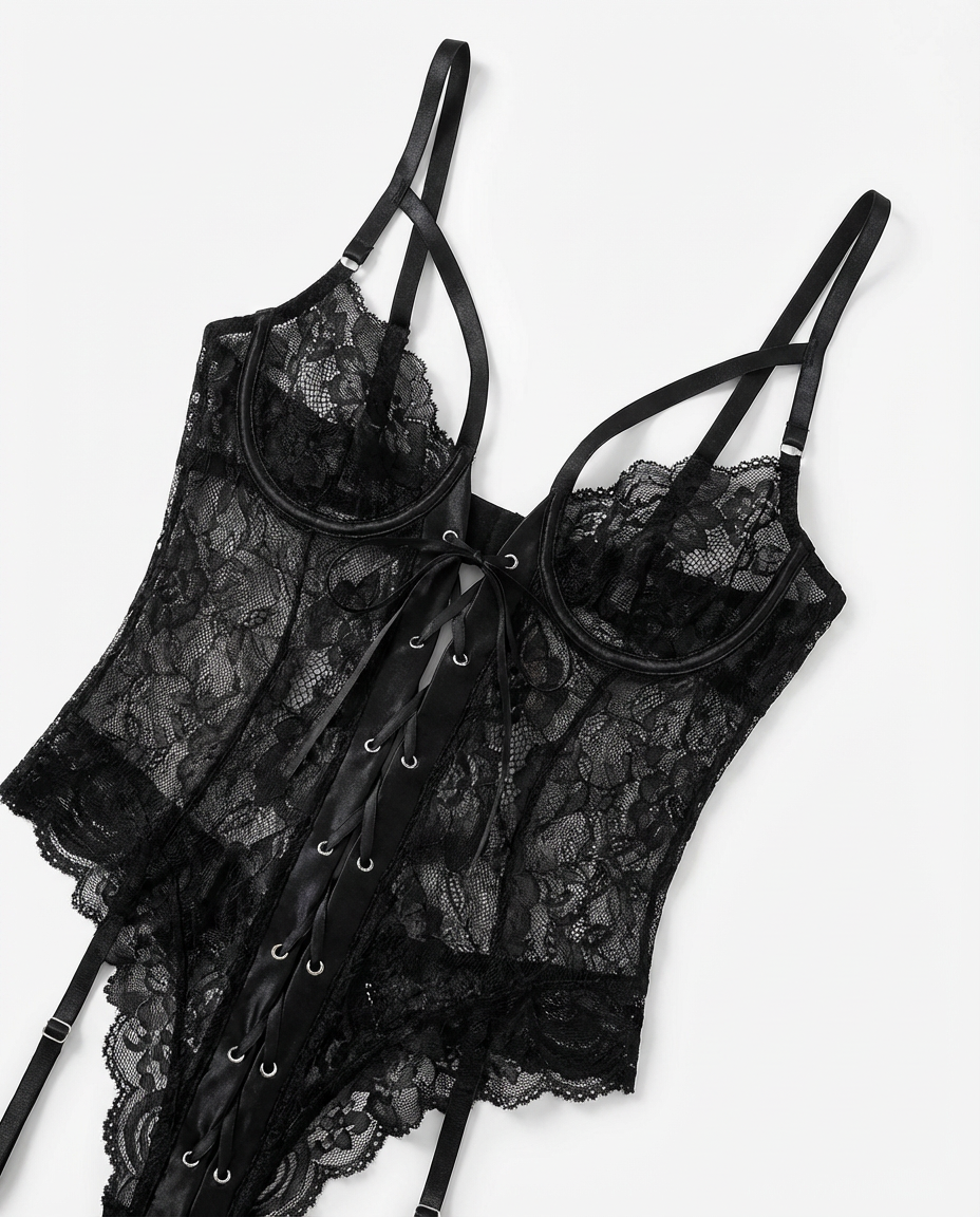 Chemise en Dentelle bs avec un coup et un lien avant
