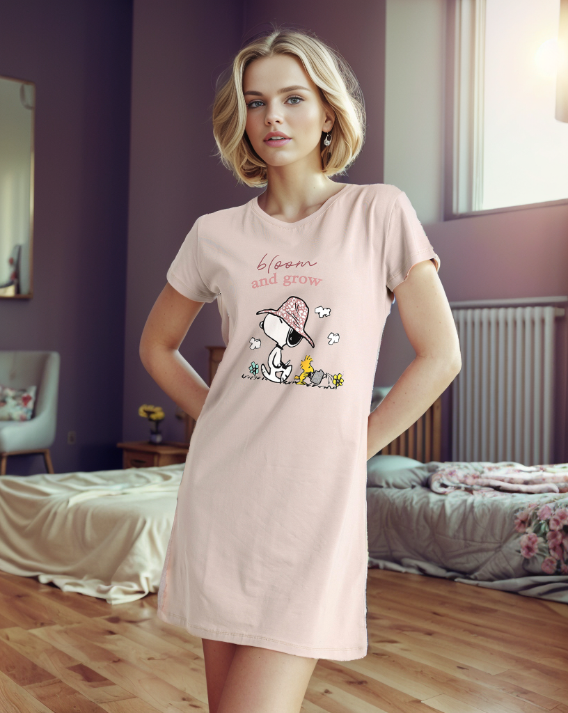 bloom and grow قميص حريمي قصير نص كم سنوبي