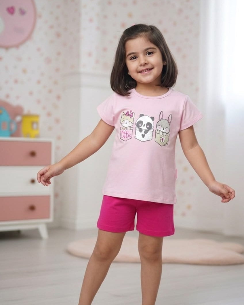 Kids Girls Pajamas Cute Cats