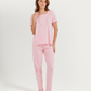 Women's pajamas with short legs and wide pants