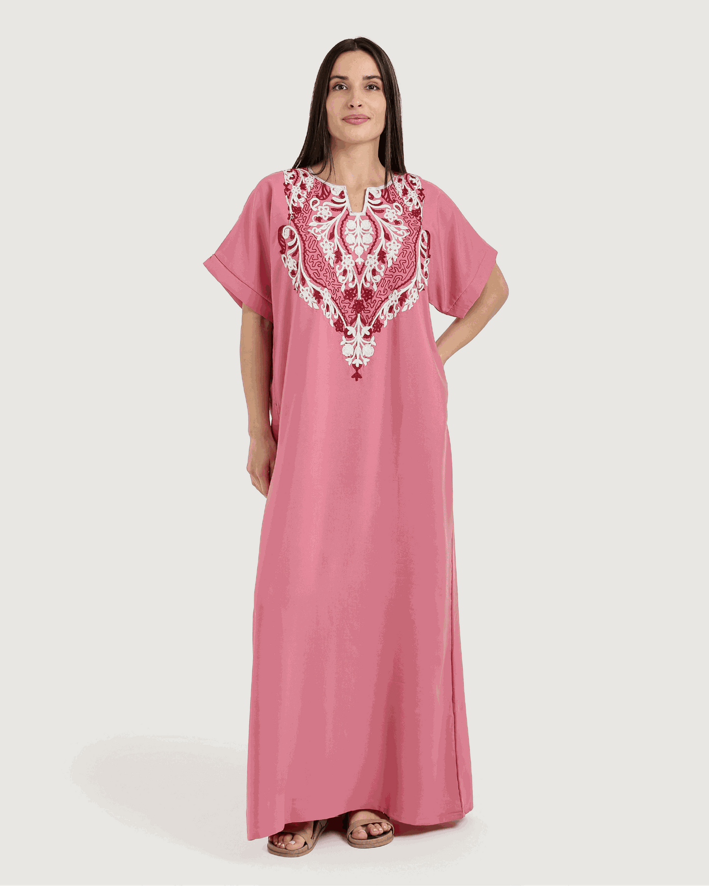 Half-Sleeve Embroidered Dacron Shirt 6