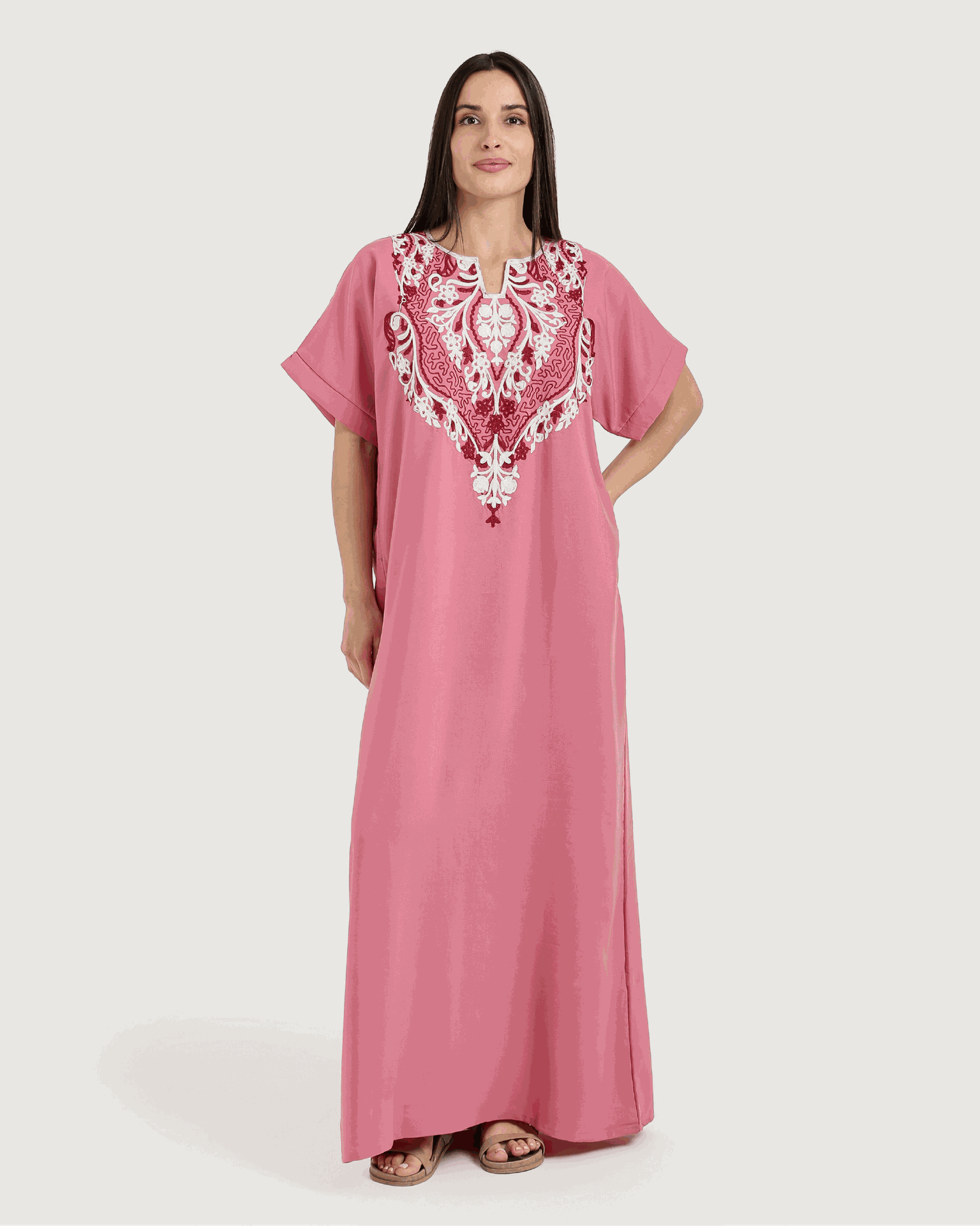 Half-Sleeve Embroidered Dacron Shirt 6