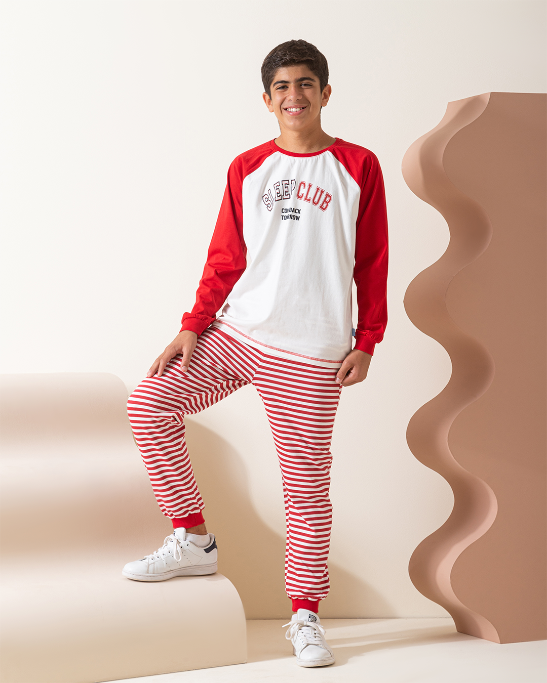 Sleep Club بيجاما اولادي كم طويل قطن * فسمر ميلتون