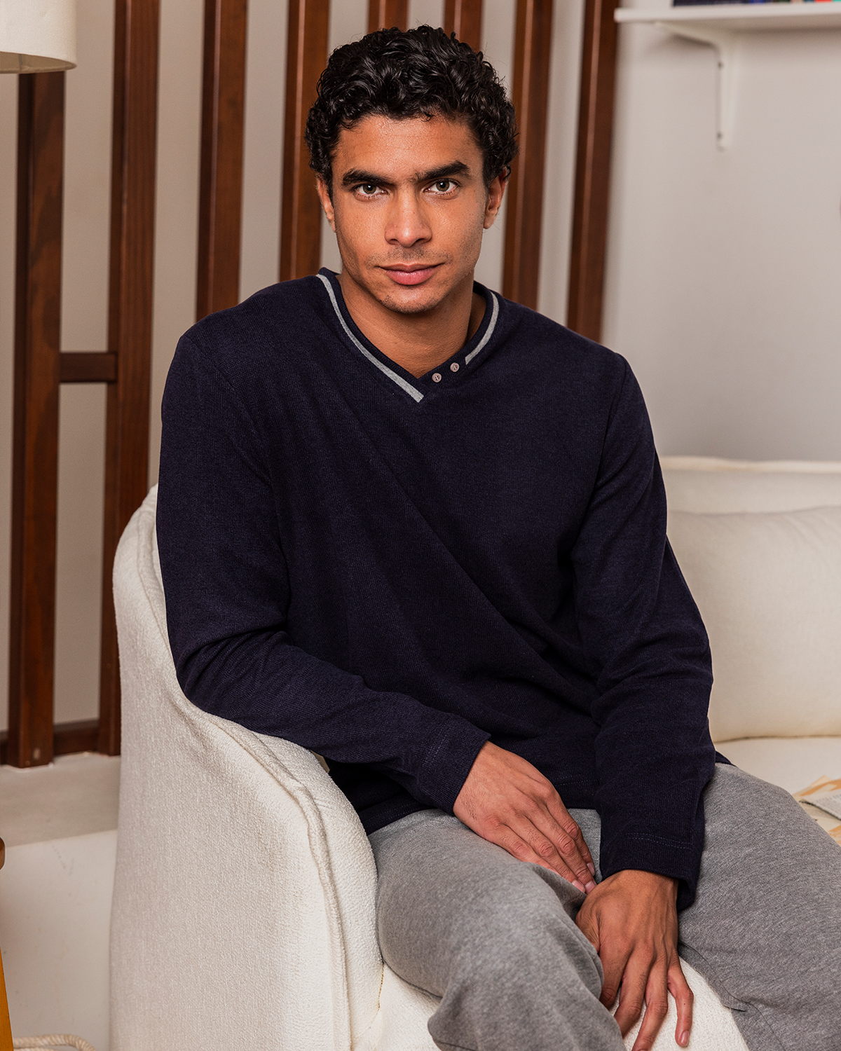 Men's navy blue pajamas