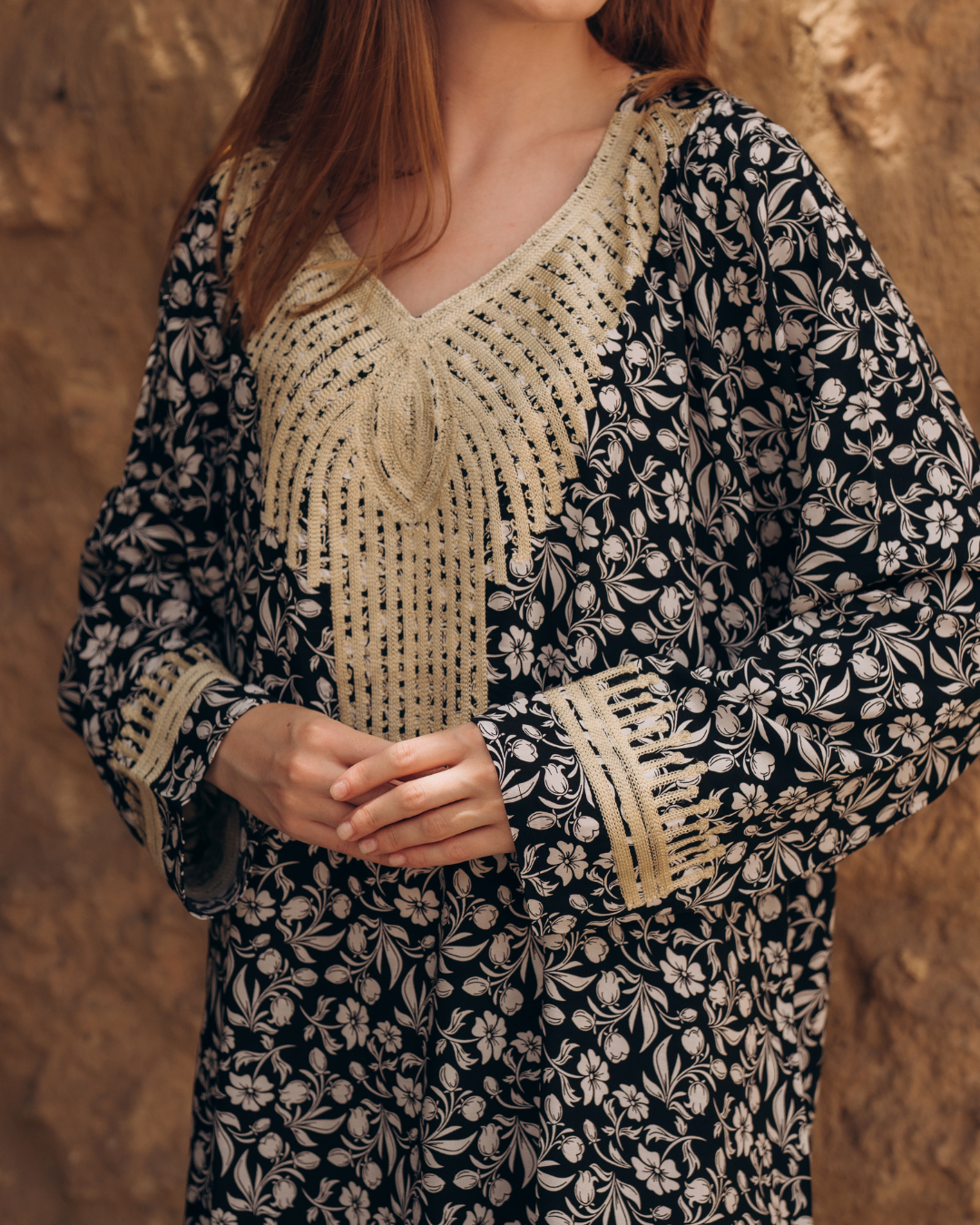 Floral viscose shirt with embroidered sleeves 12